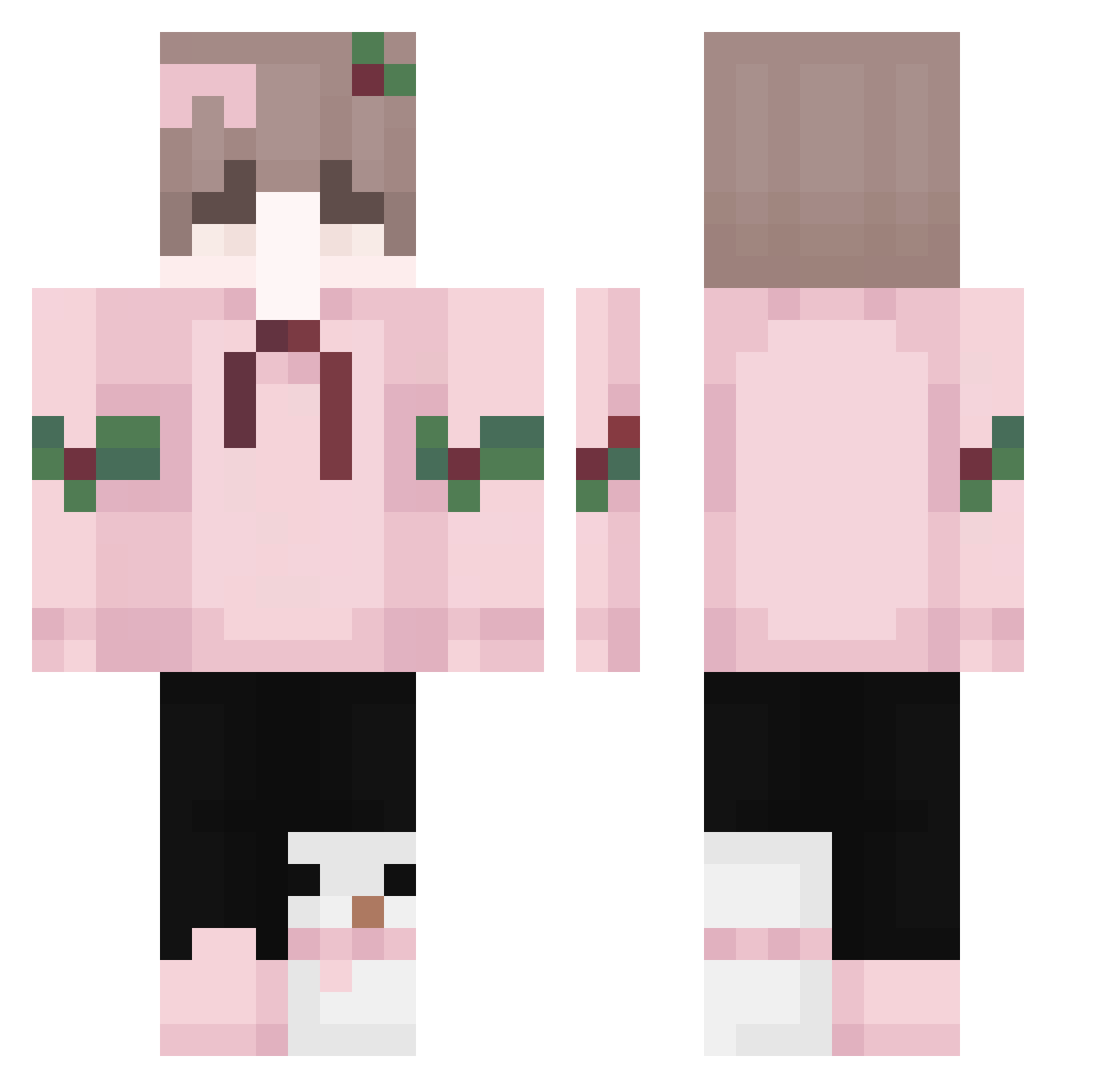 monen079 Minecraft skin, front and back view