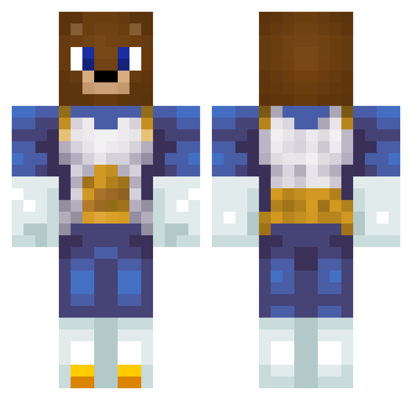 Ddraig189 Minecraft skin, front and back view