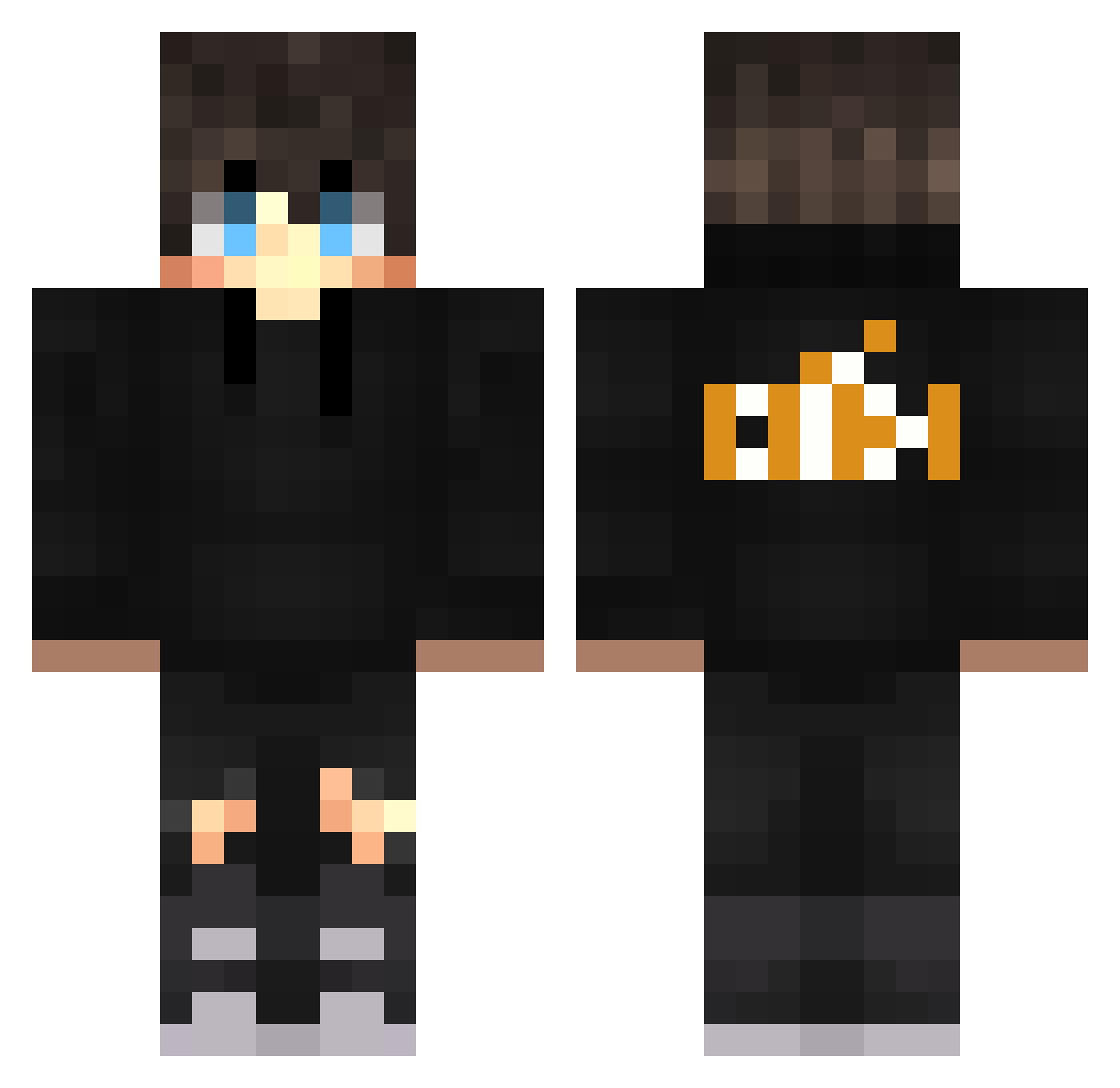SirRimi Minecraft skin, front and back view