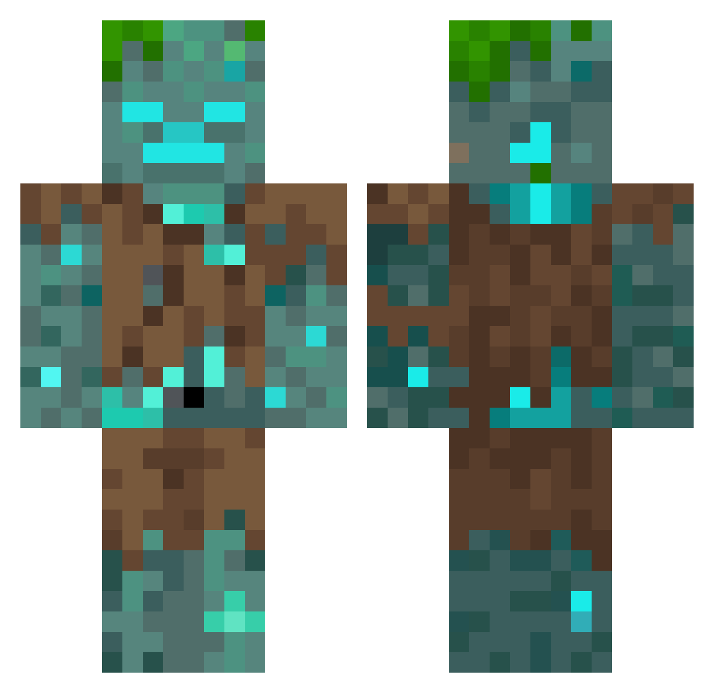 Something12 Minecraft skin, front and back view