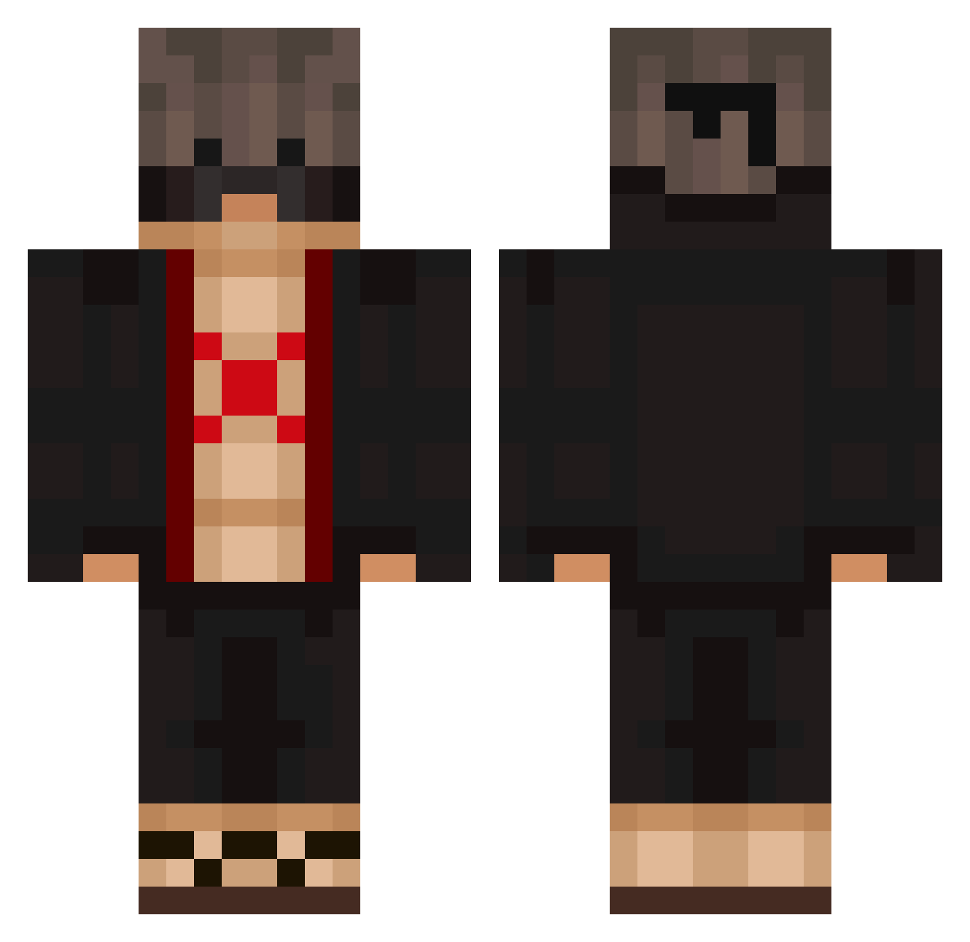 Kineki_ Minecraft skin, front and back view