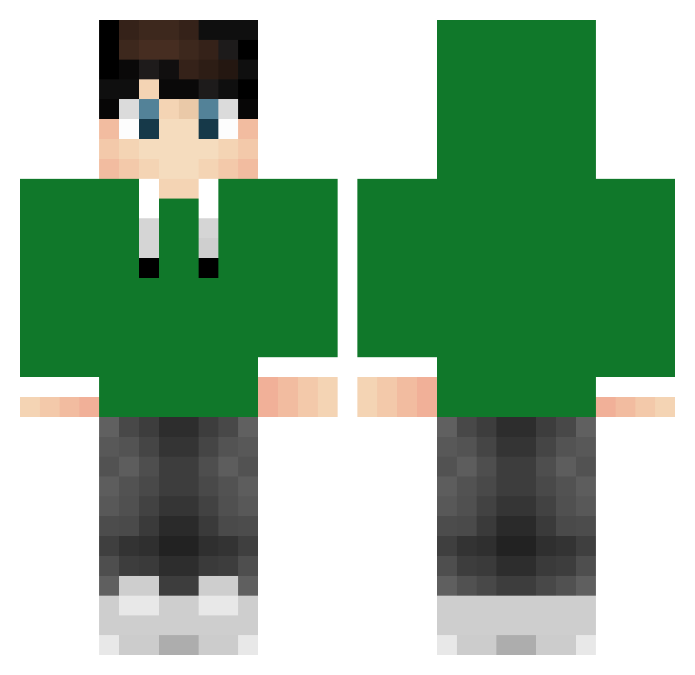 S0CUTE Minecraft skin, front and back view