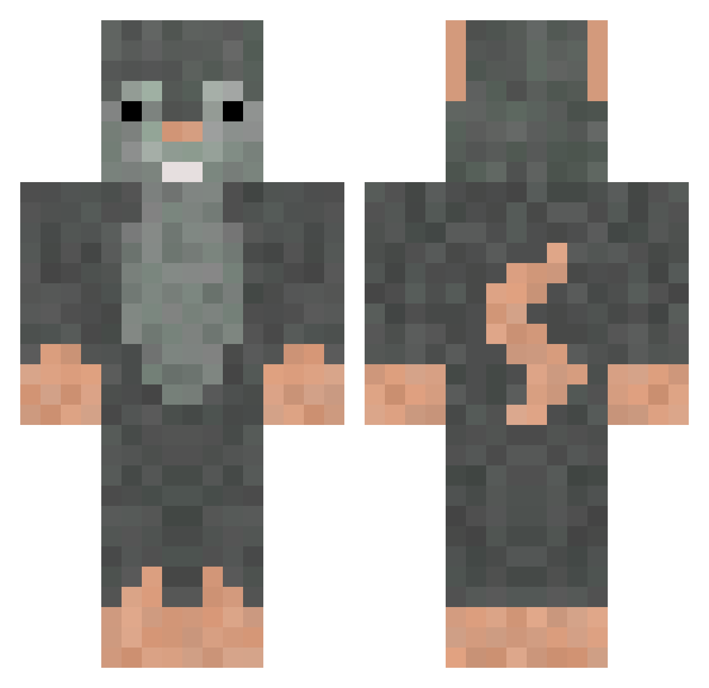 chaux7 Minecraft skin, front and back view