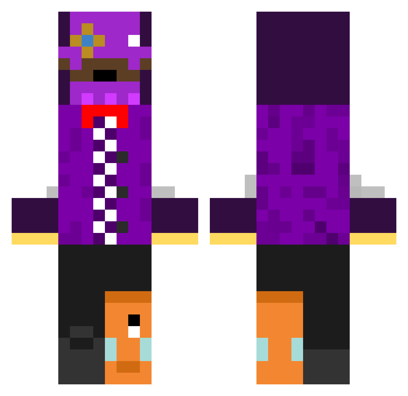 Emremzmxx Minecraft skin, front and back view