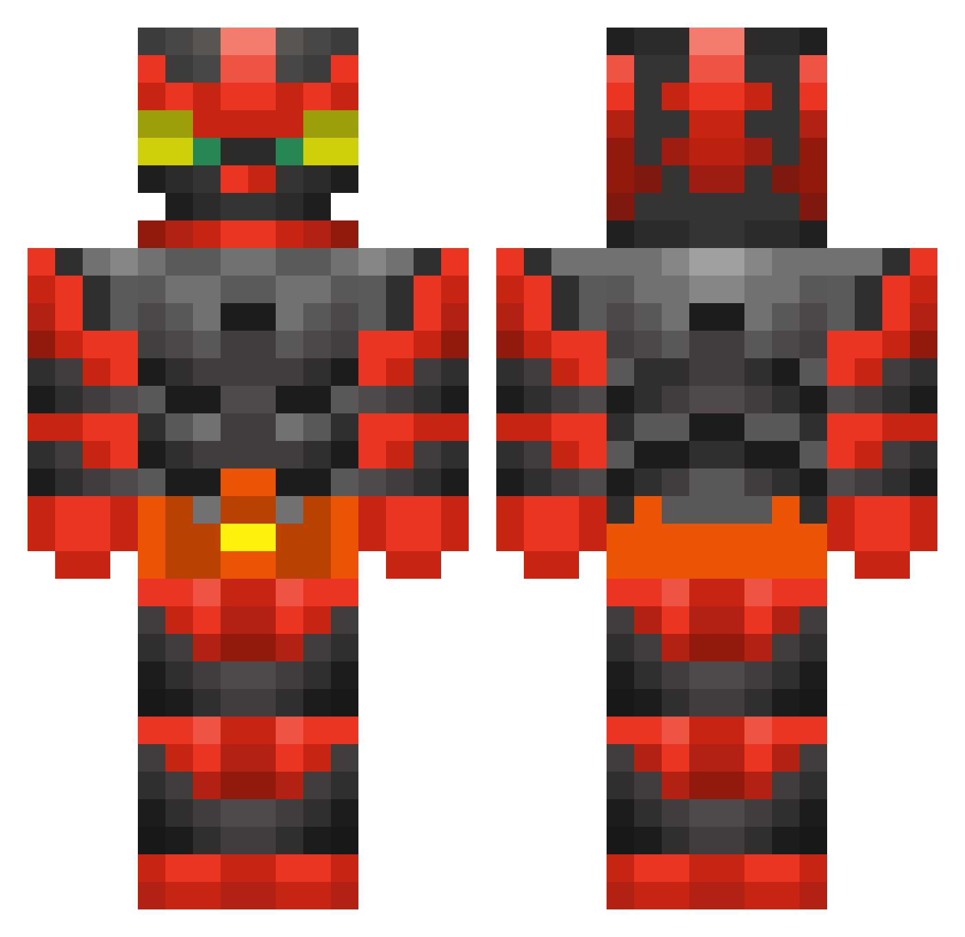teawen Minecraft skin, front and back view