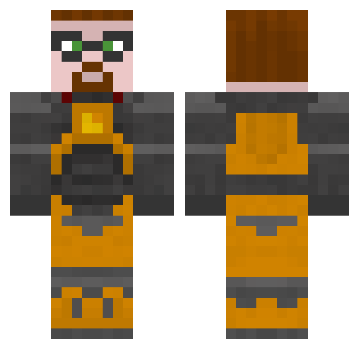 deject Minecraft skin, front and back view