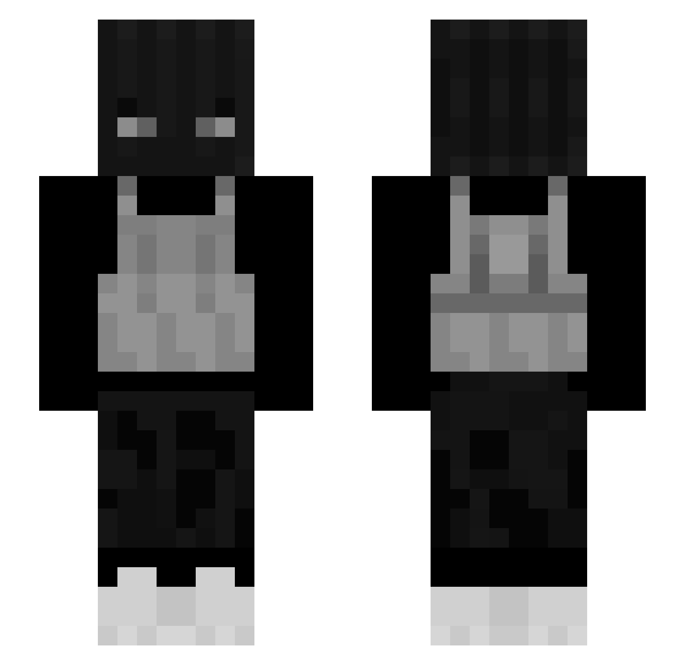 Lydiskskin Minecraft skin, front and back view
