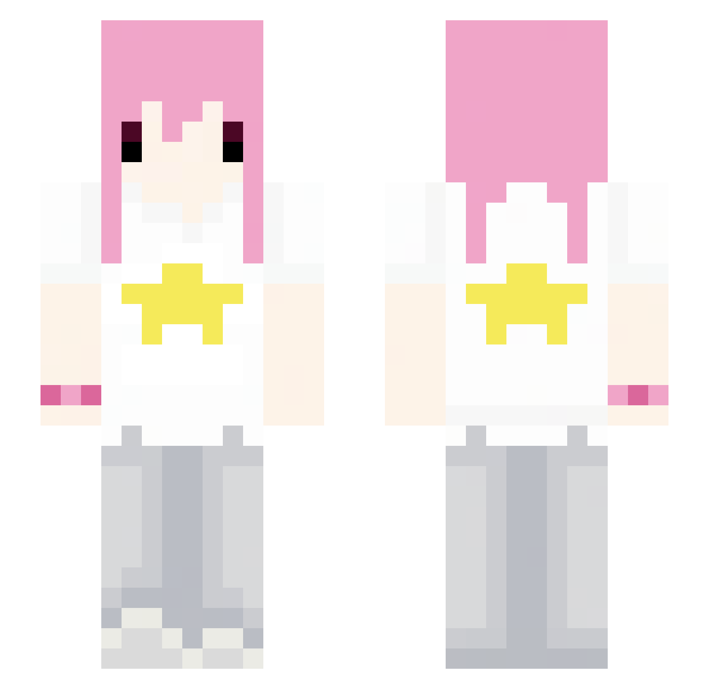 tried2 Minecraft skin, front and back view