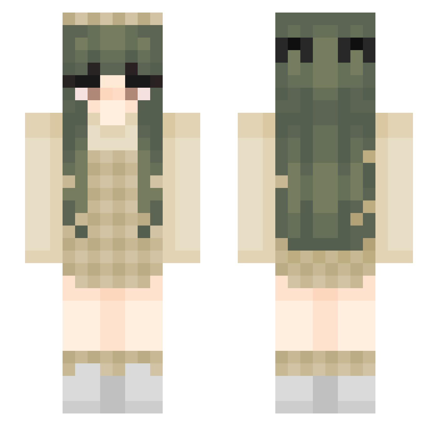 S341 Minecraft skin, front and back view