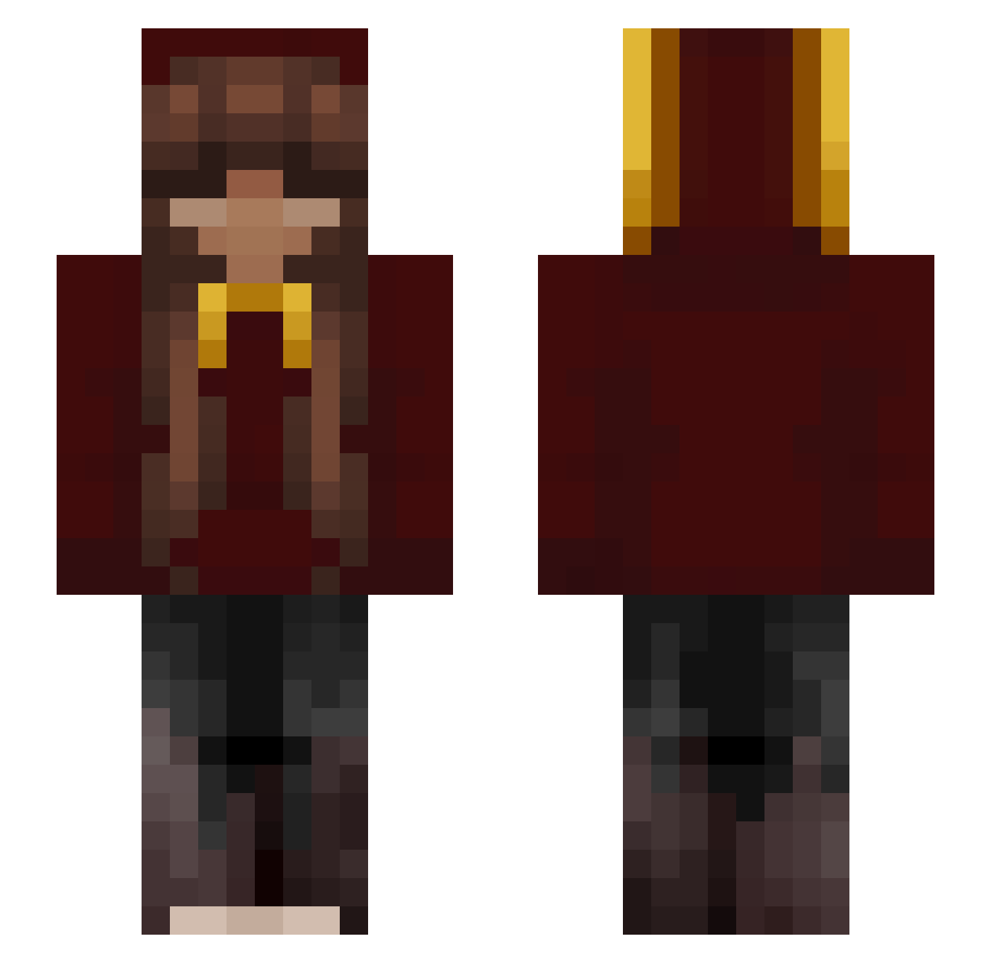 Kajikasu Minecraft skin, front and back view