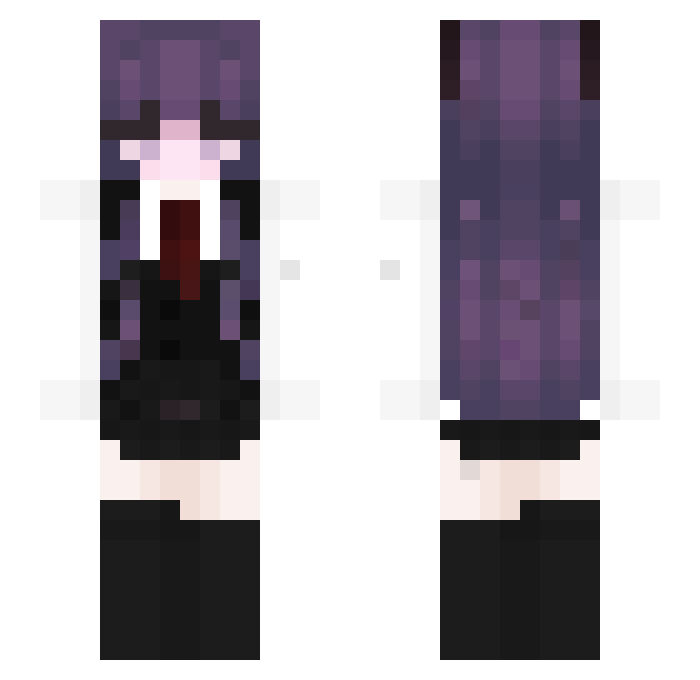 Lux_an Minecraft skin, front and back view