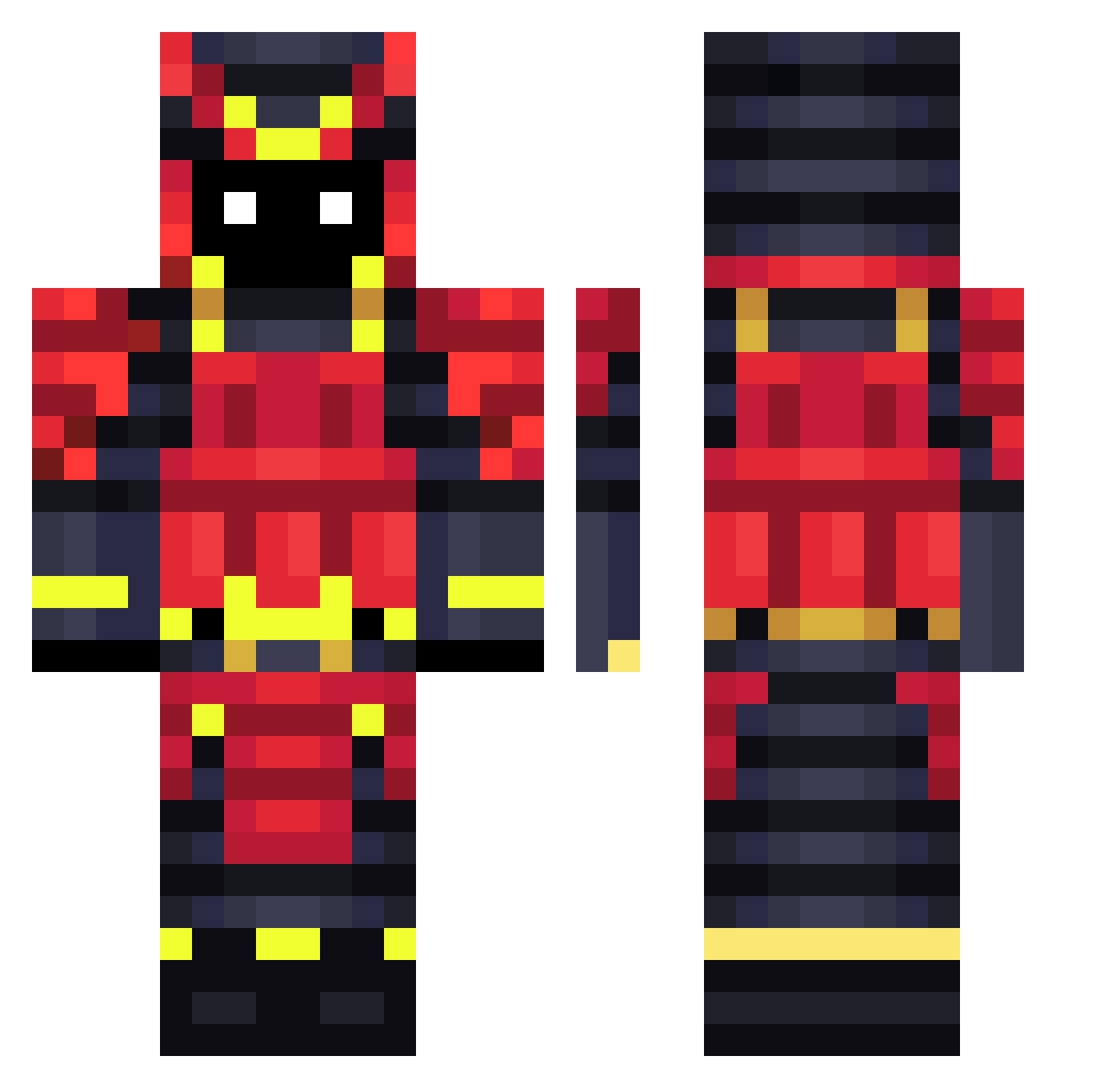 Puchichi Minecraft skin, front and back view