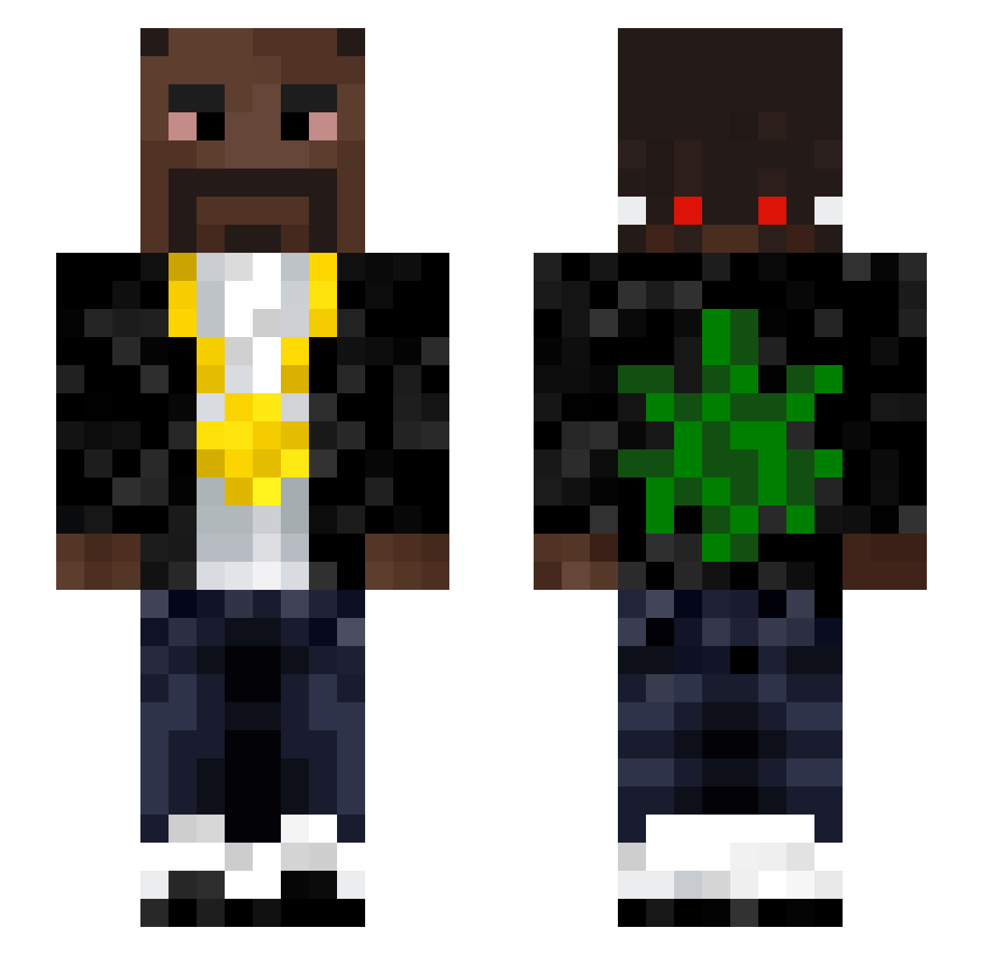 Im_Noob Minecraft skin, front and back view
