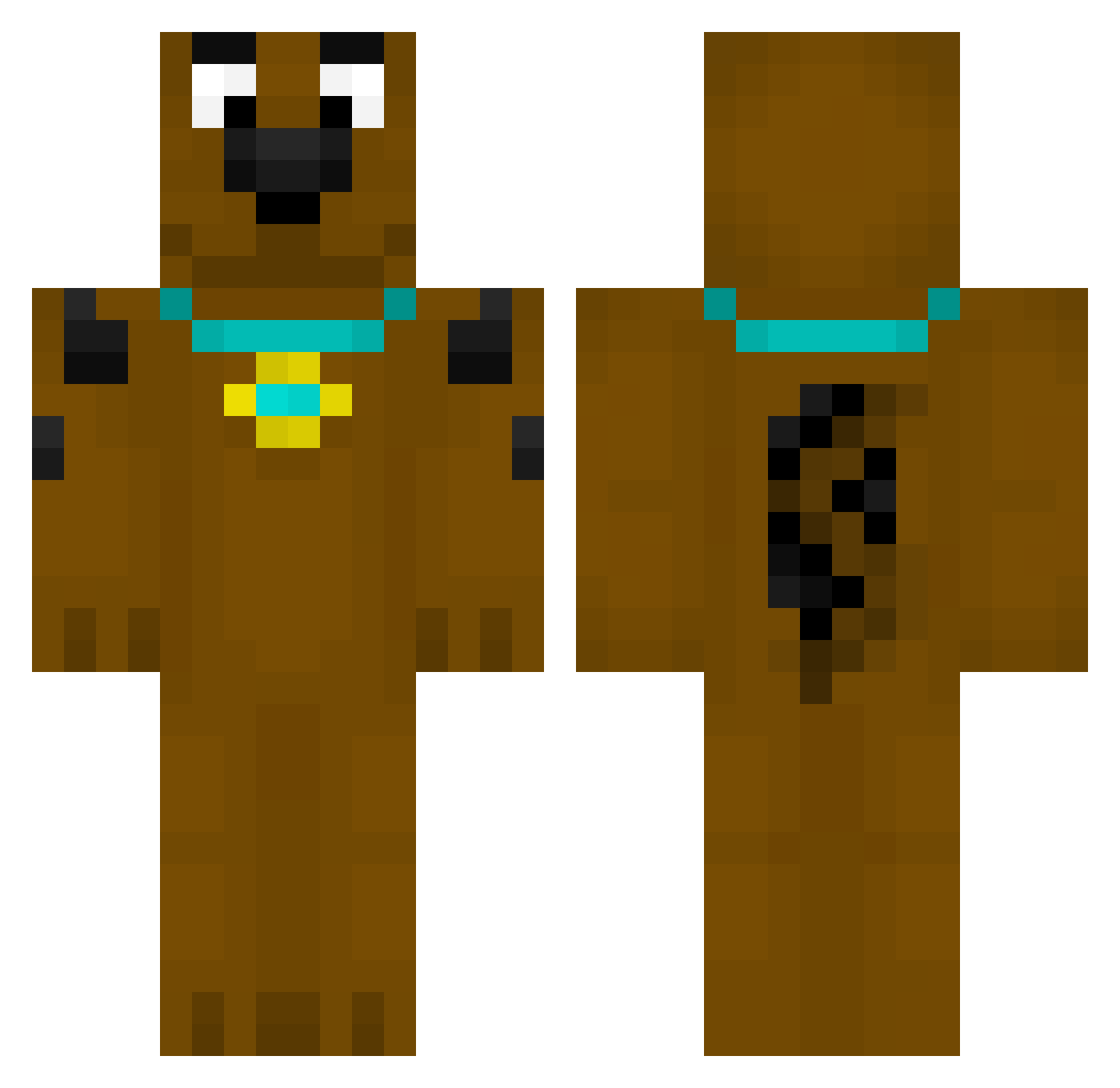 PurpleStripes Minecraft skin, front and back view