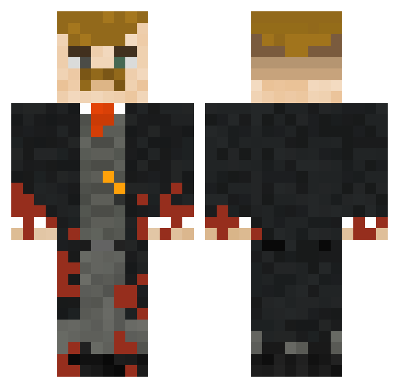 TURKIDHM Minecraft skin, front and back view