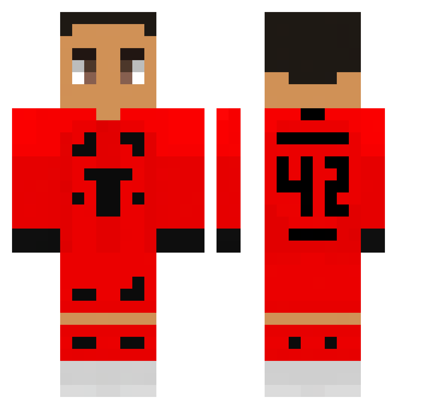 VeinSKSKSKY Minecraft skin, front and back view