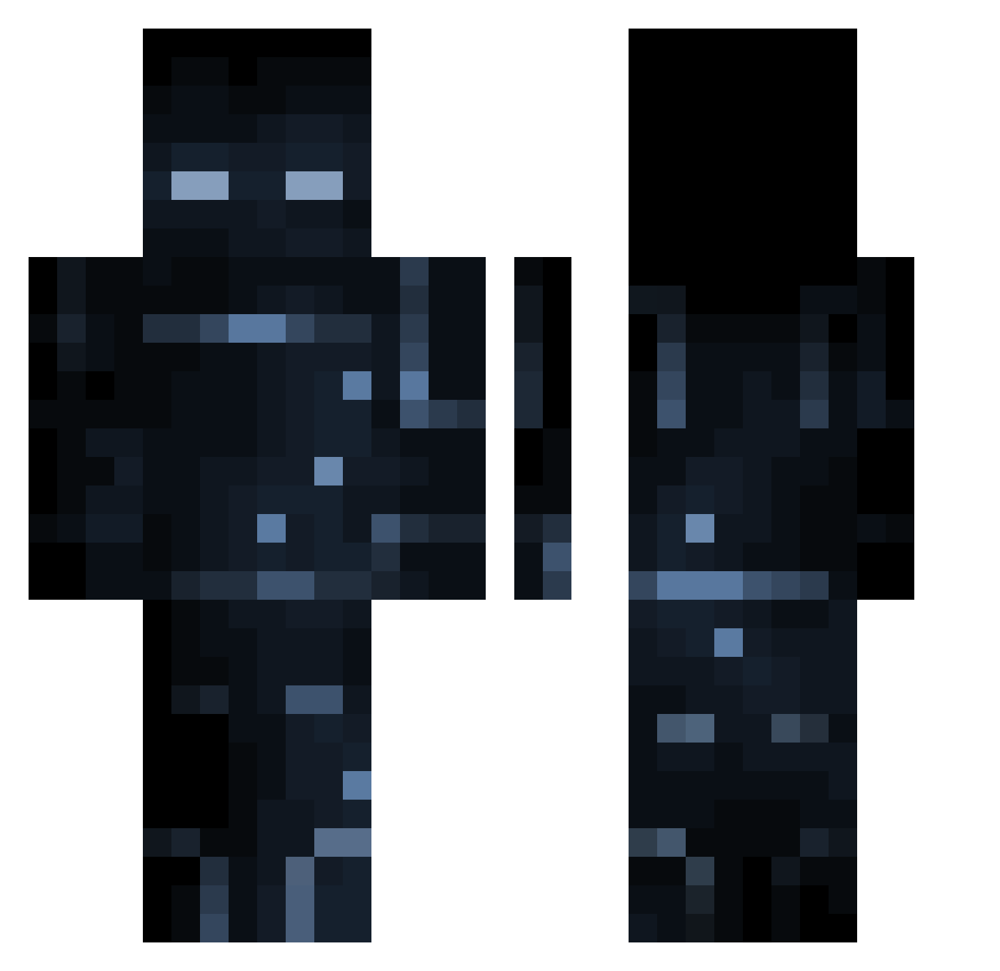 Chakiiiz Minecraft skin, front and back view