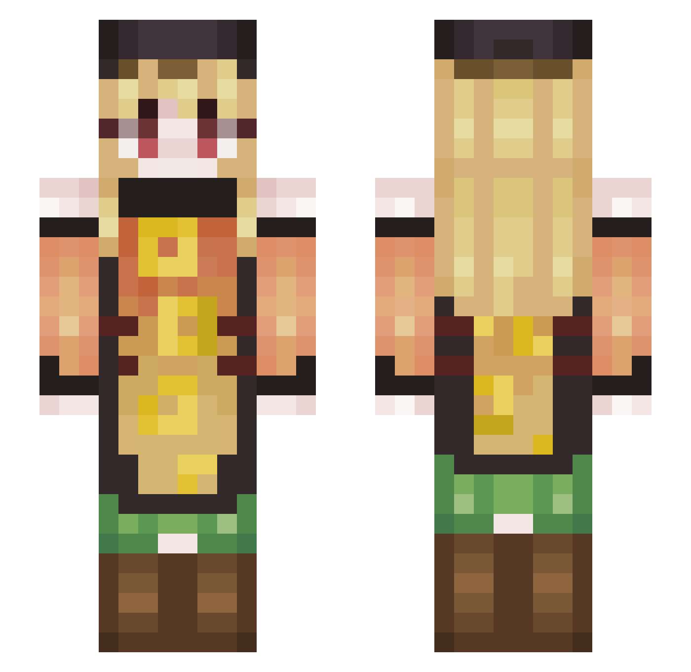 BAT99_98 Minecraft skin, front and back view