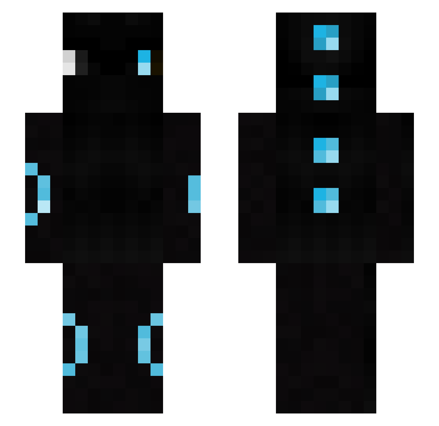 DivisionCheaterr Minecraft skin, front and back view