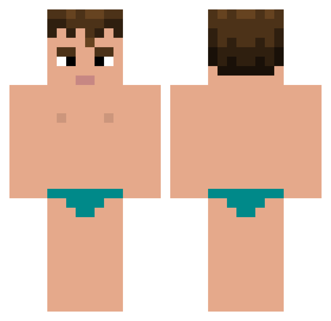 dudine Minecraft skin, front and back view