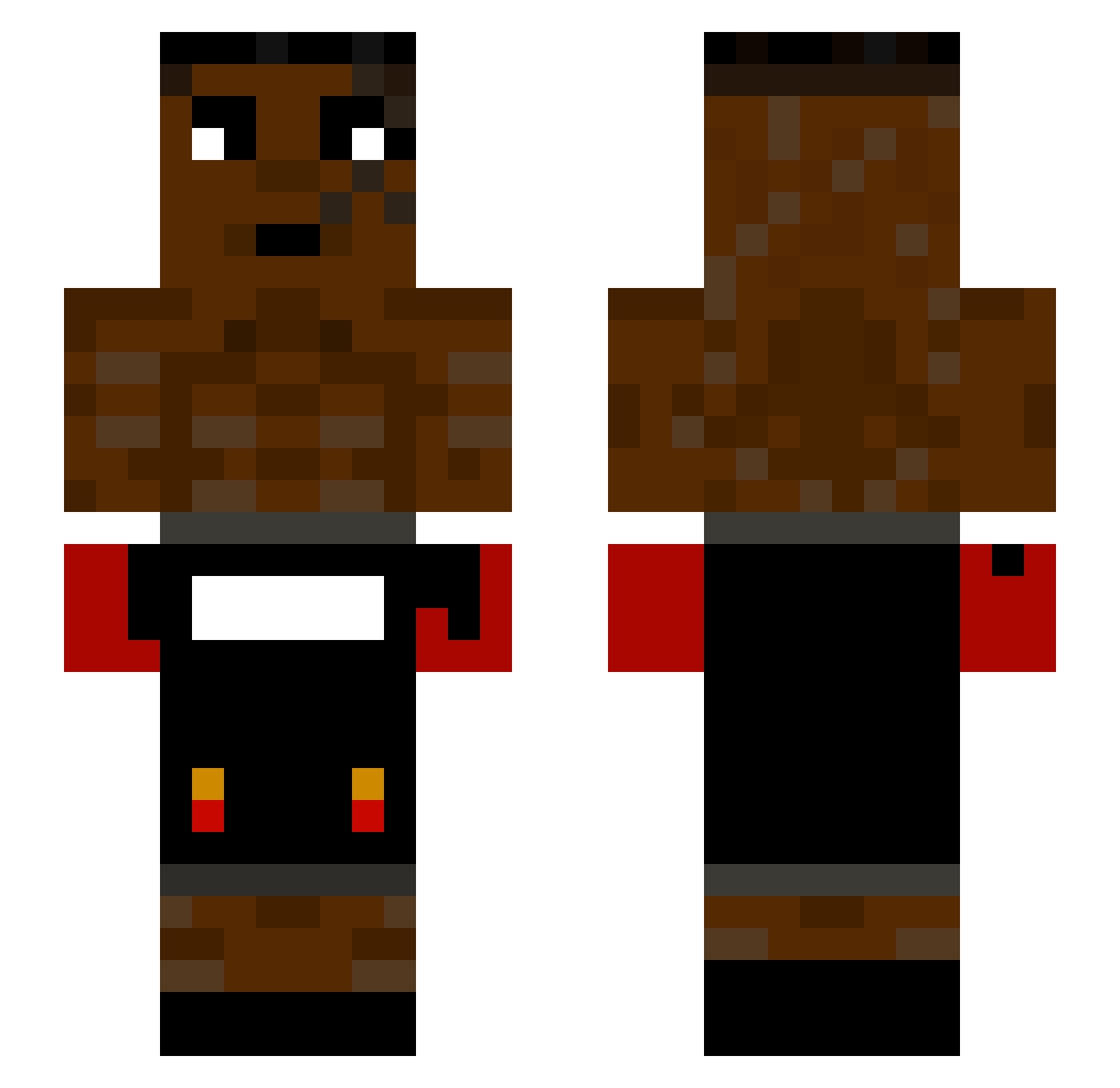 MegaWonsz28 Minecraft skin, front and back view