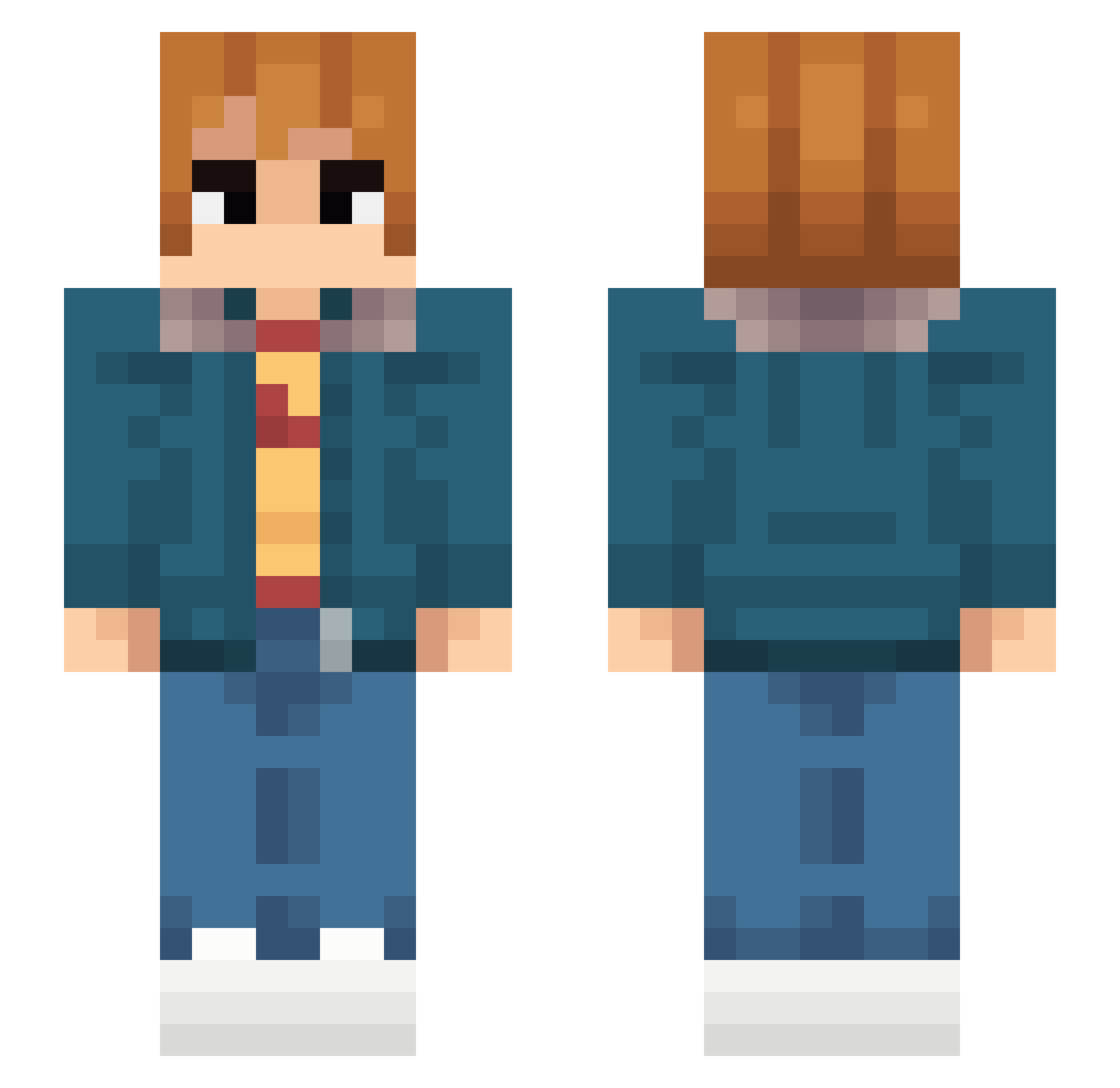 Alary42 Minecraft skin, front and back view