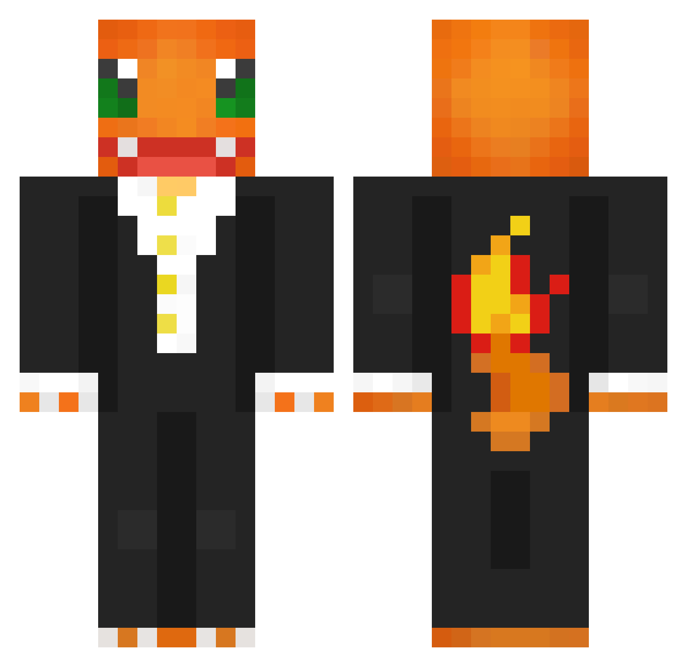 HoundofFrost Minecraft skin, front and back view