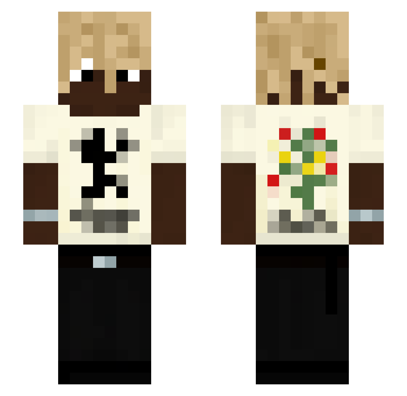 heartsodull Minecraft skin, front and back view
