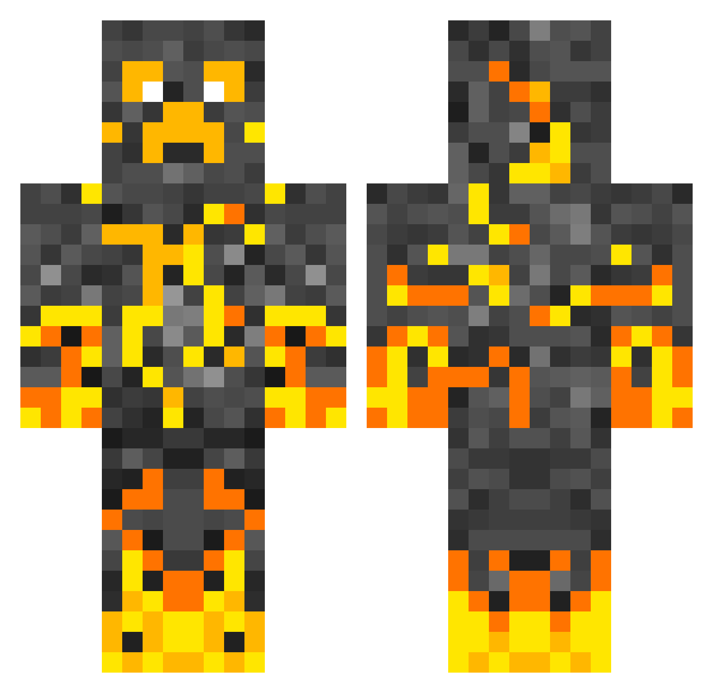 raDekaN Minecraft skin, front and back view