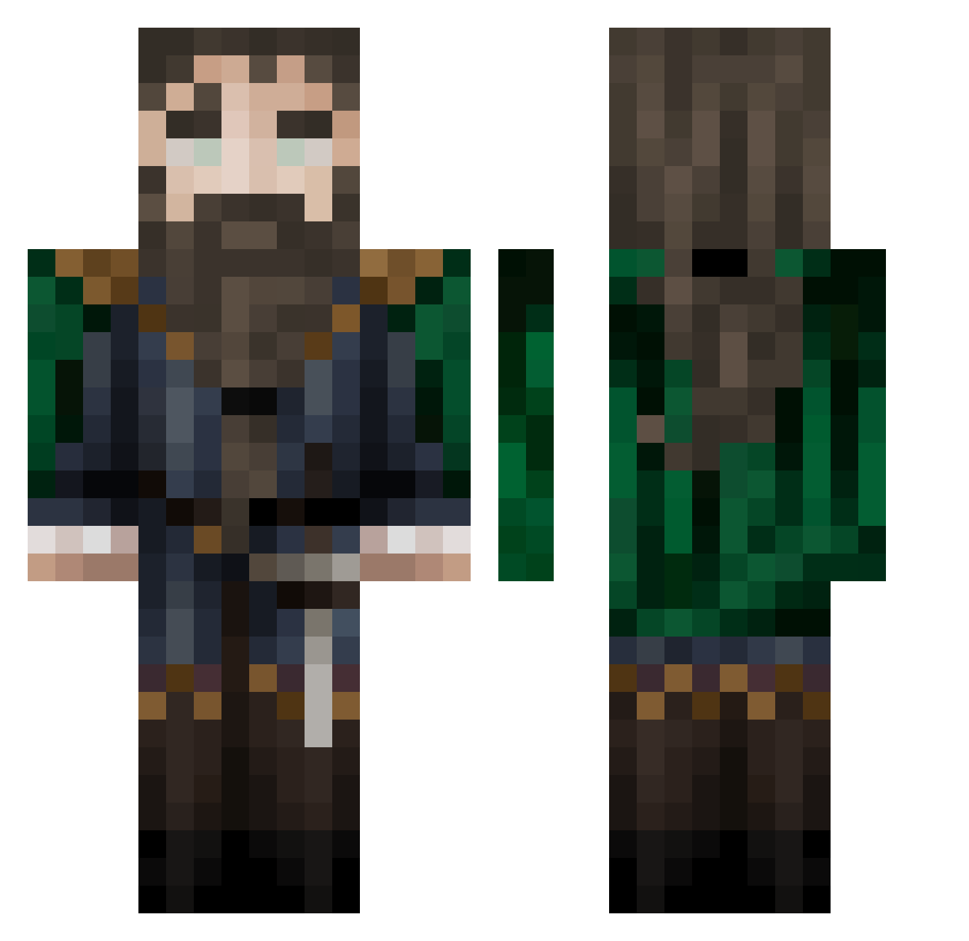 _Sn4fu_ Minecraft skin, front and back view