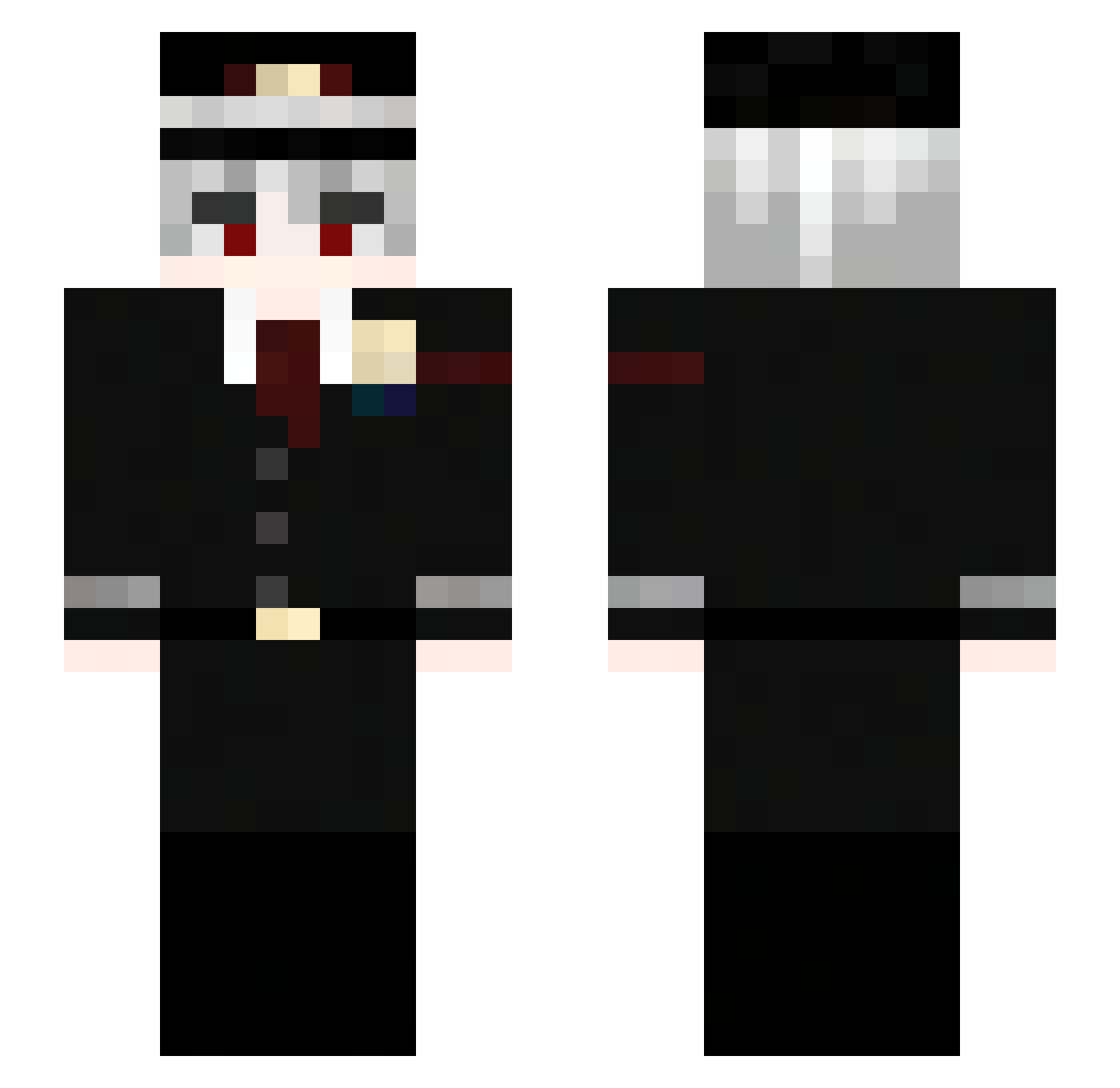 FehuV Minecraft skin, front and back view