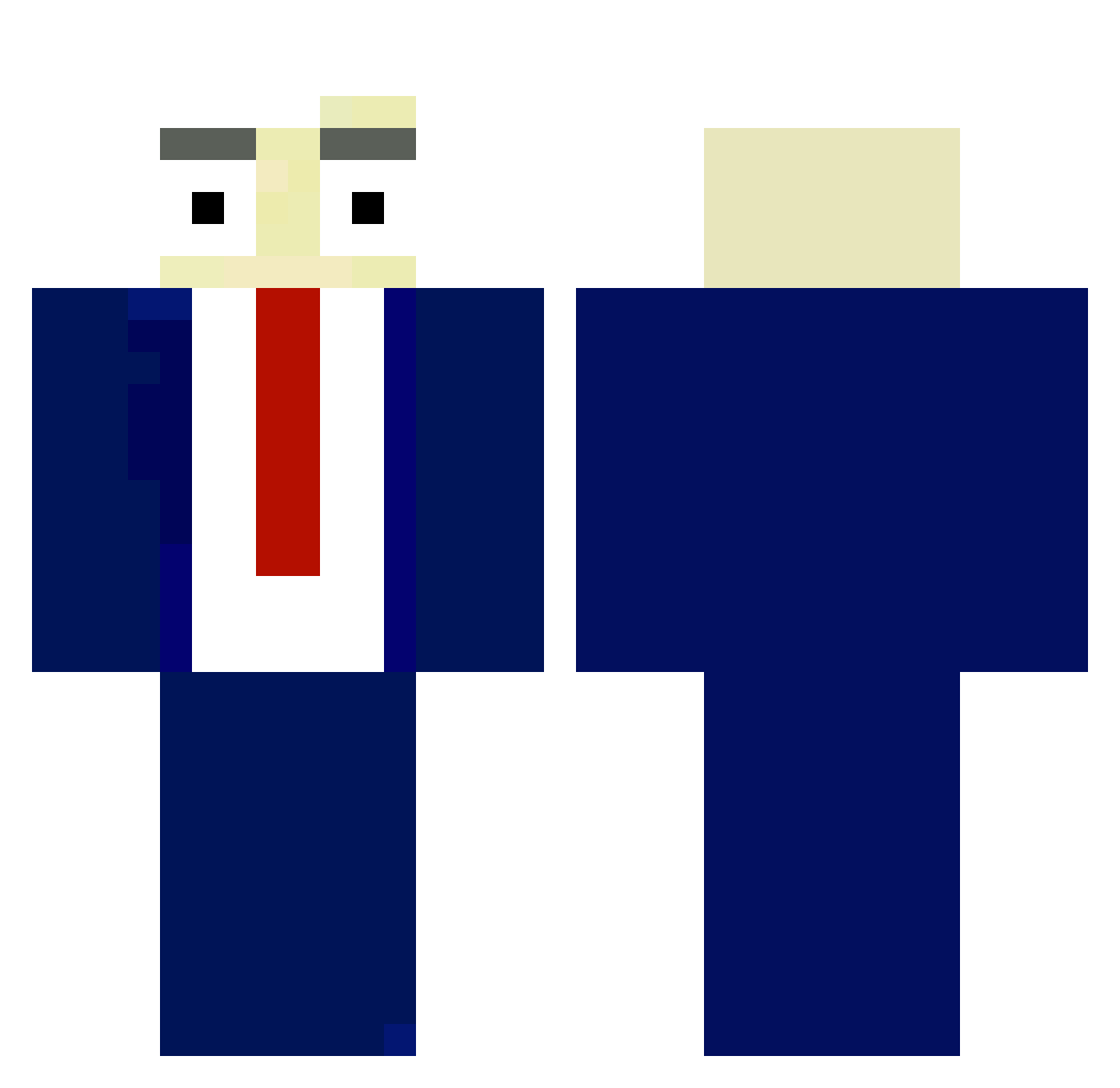 tman1029 Minecraft skin, front and back view