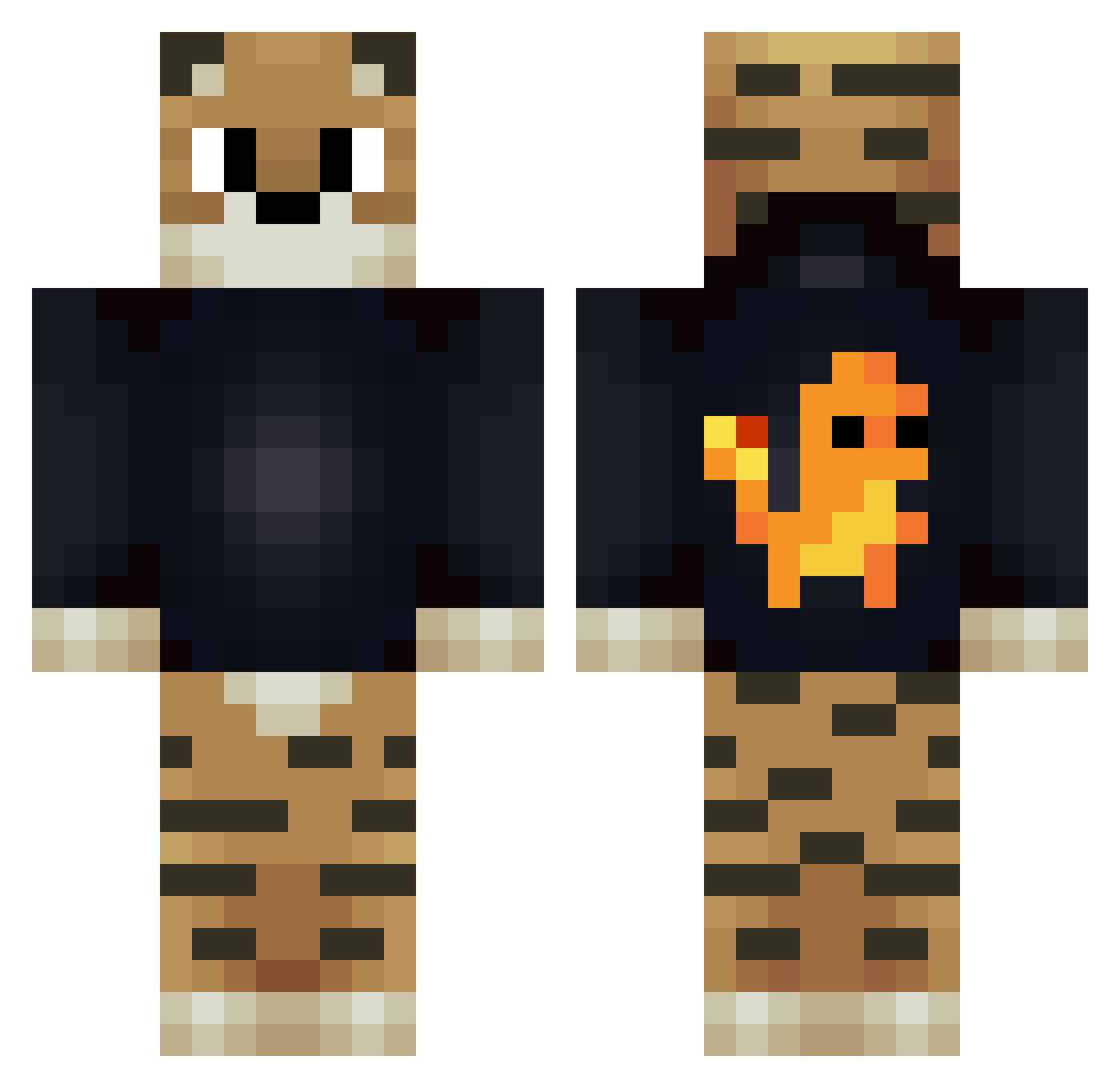 goodnachos Minecraft skin, front and back view