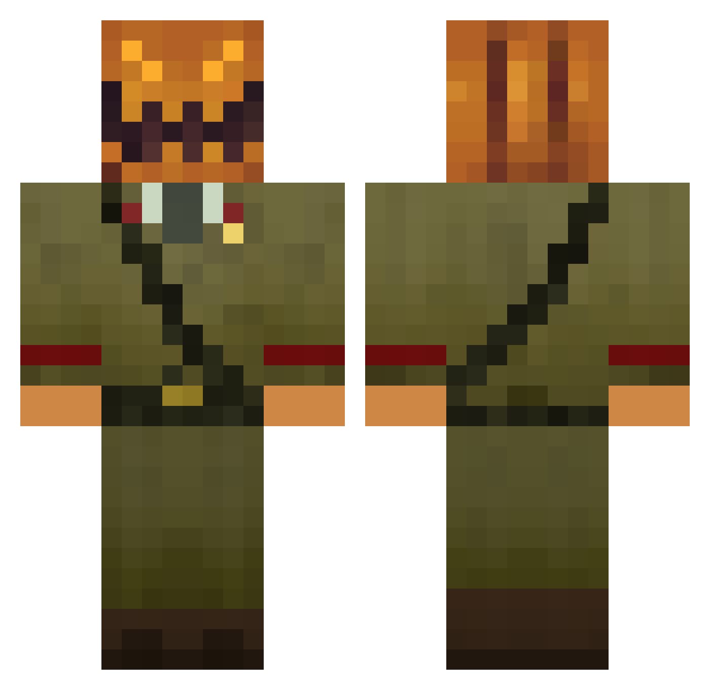 TechnoSword12 Minecraft skin, front and back view