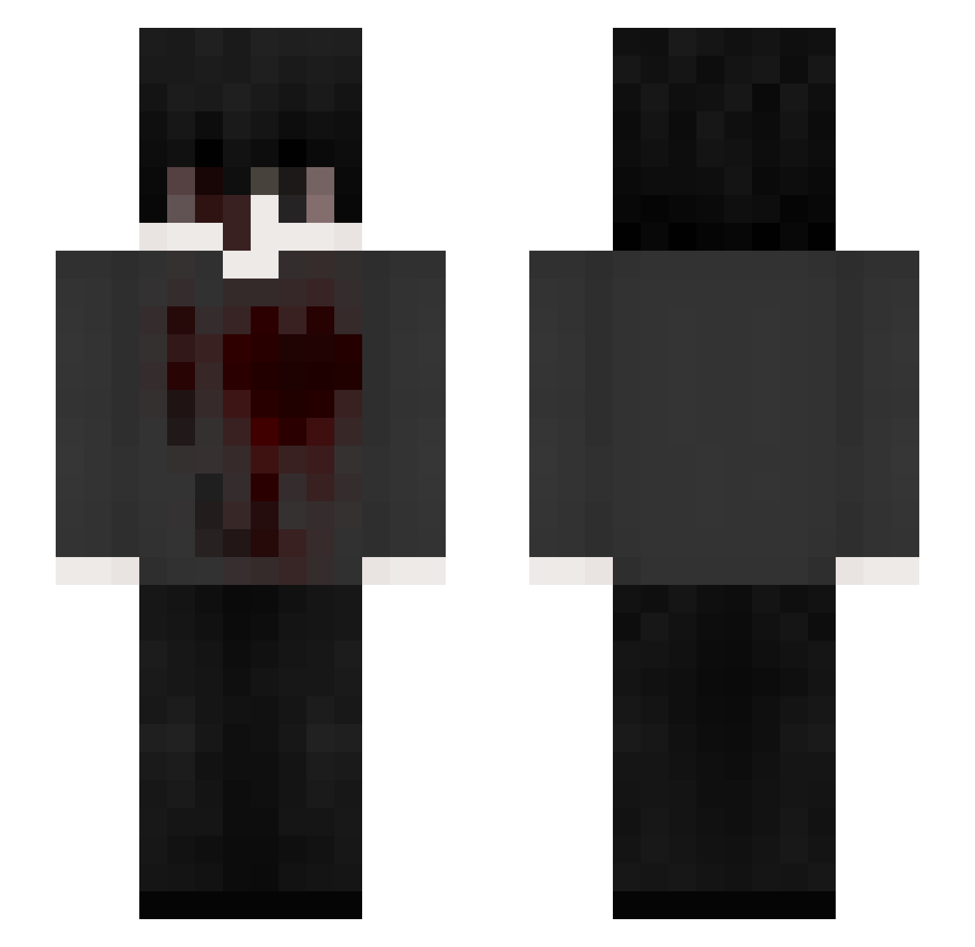 PolnishBBC Minecraft skin, front and back view
