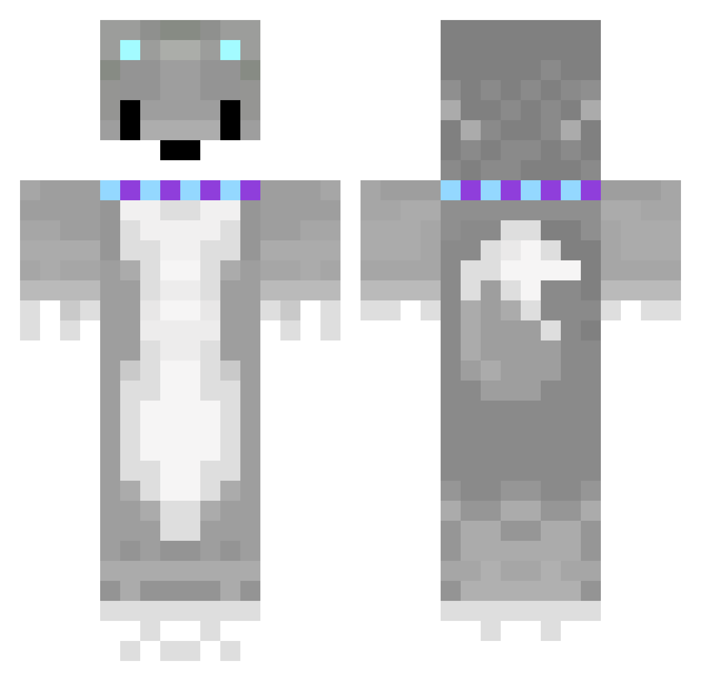 Vanilla_Pop Minecraft skin, front and back view