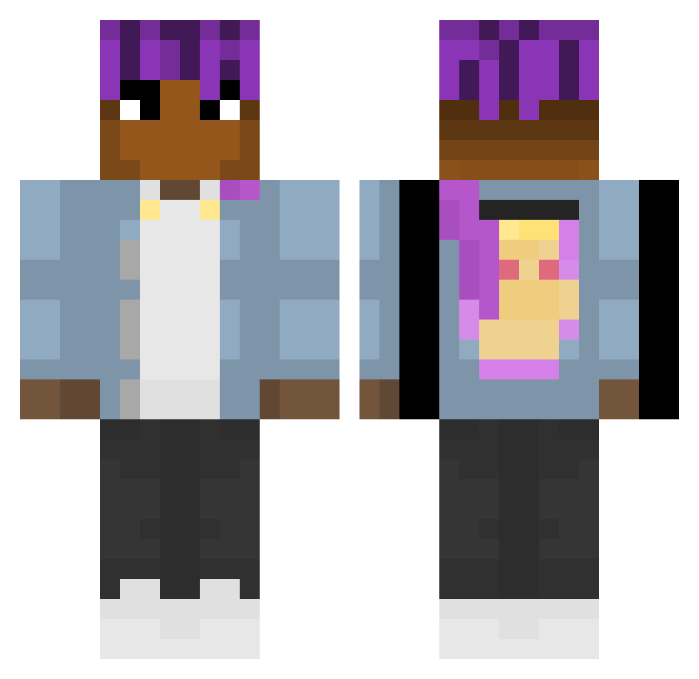 RockHardYo Minecraft skin, front and back view