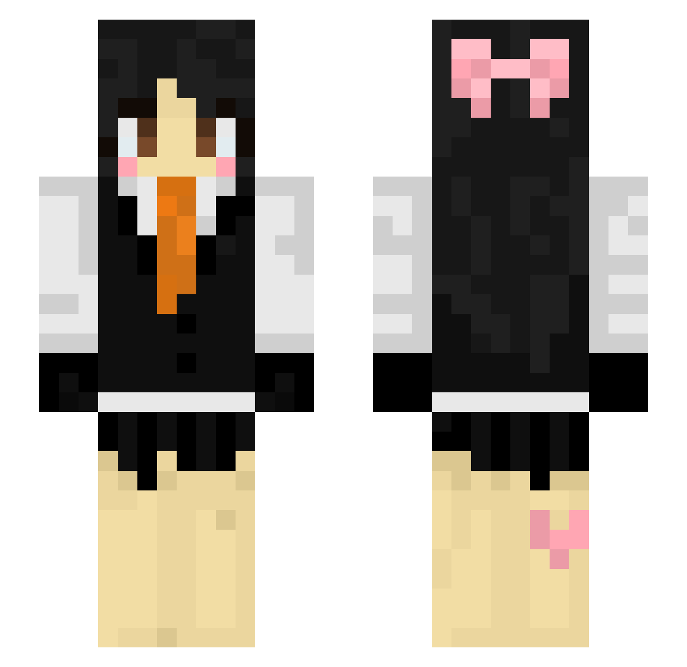mikideres_ Minecraft skin, front and back view