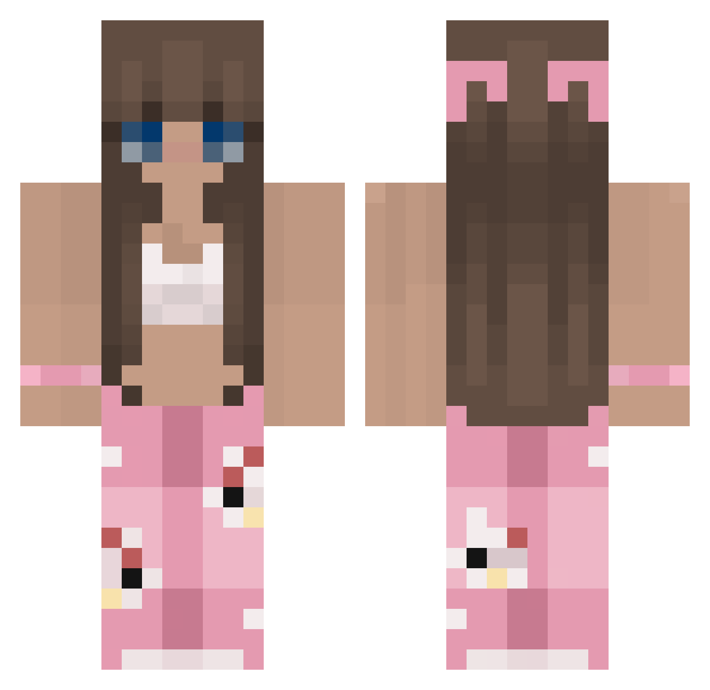 Louton Minecraft skin, front and back view
