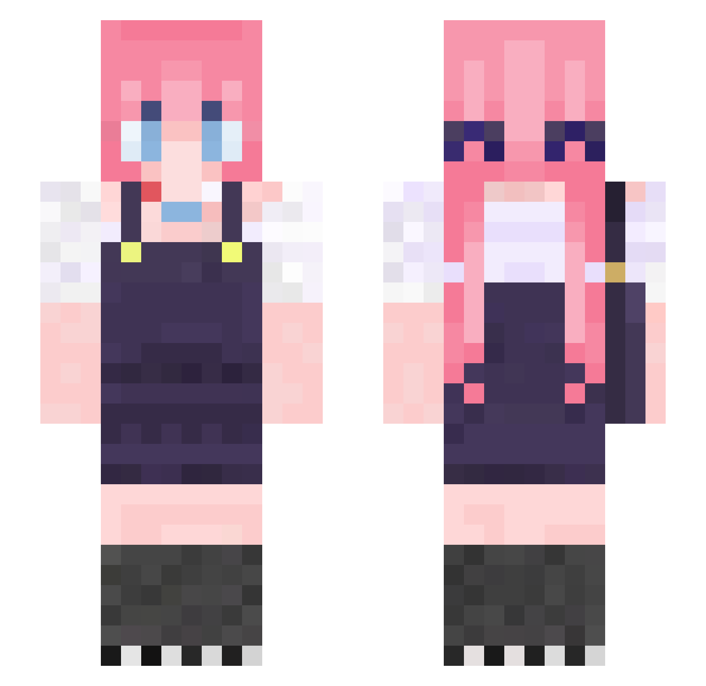 The5 Minecraft skin, front and back view