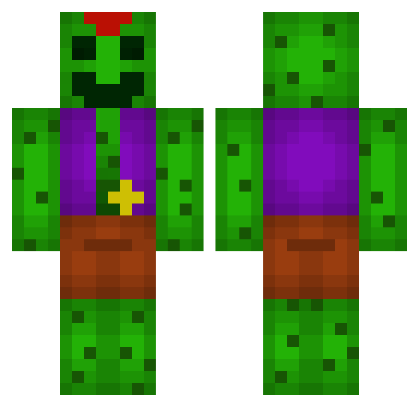 TostadaConFrijol Minecraft skin, front and back view