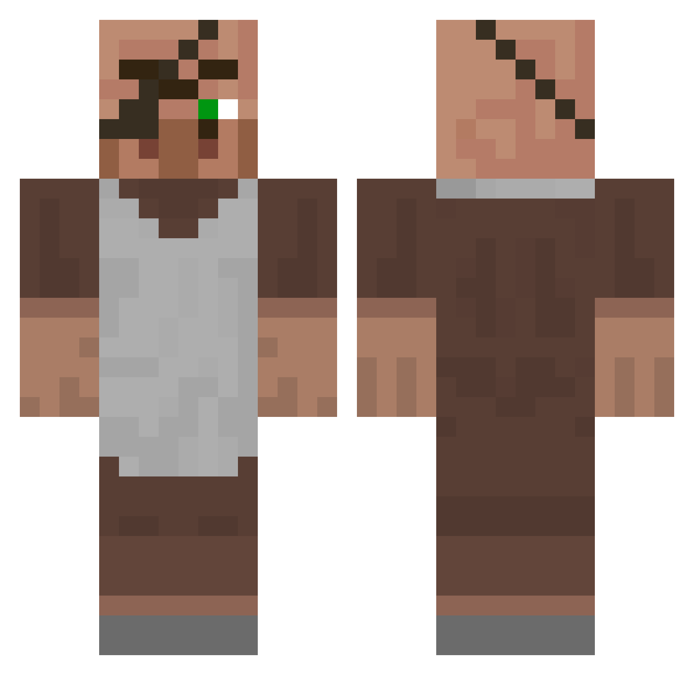 ApatiteSupernova Minecraft skin, front and back view