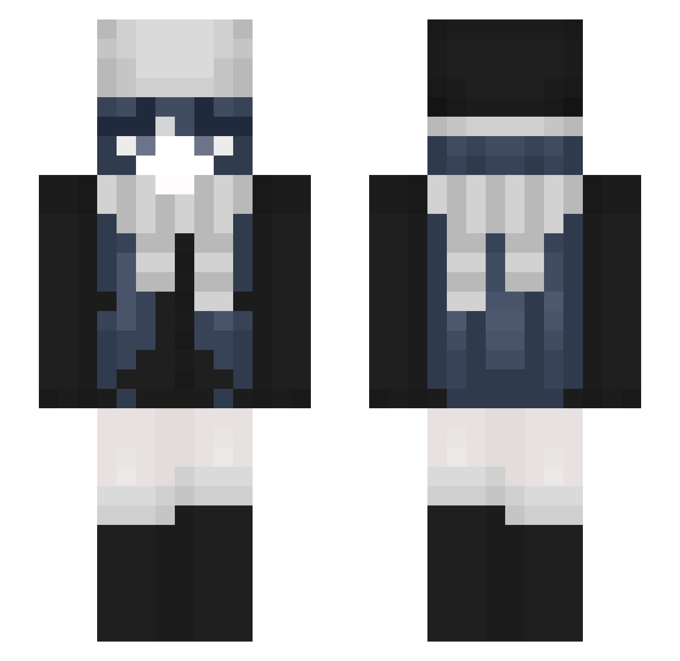 Shinywi Minecraft skin, front and back view