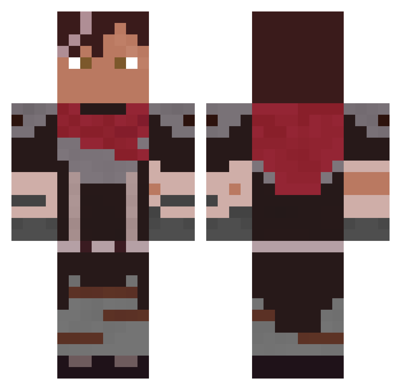 Atlas4261 Minecraft skin, front and back view