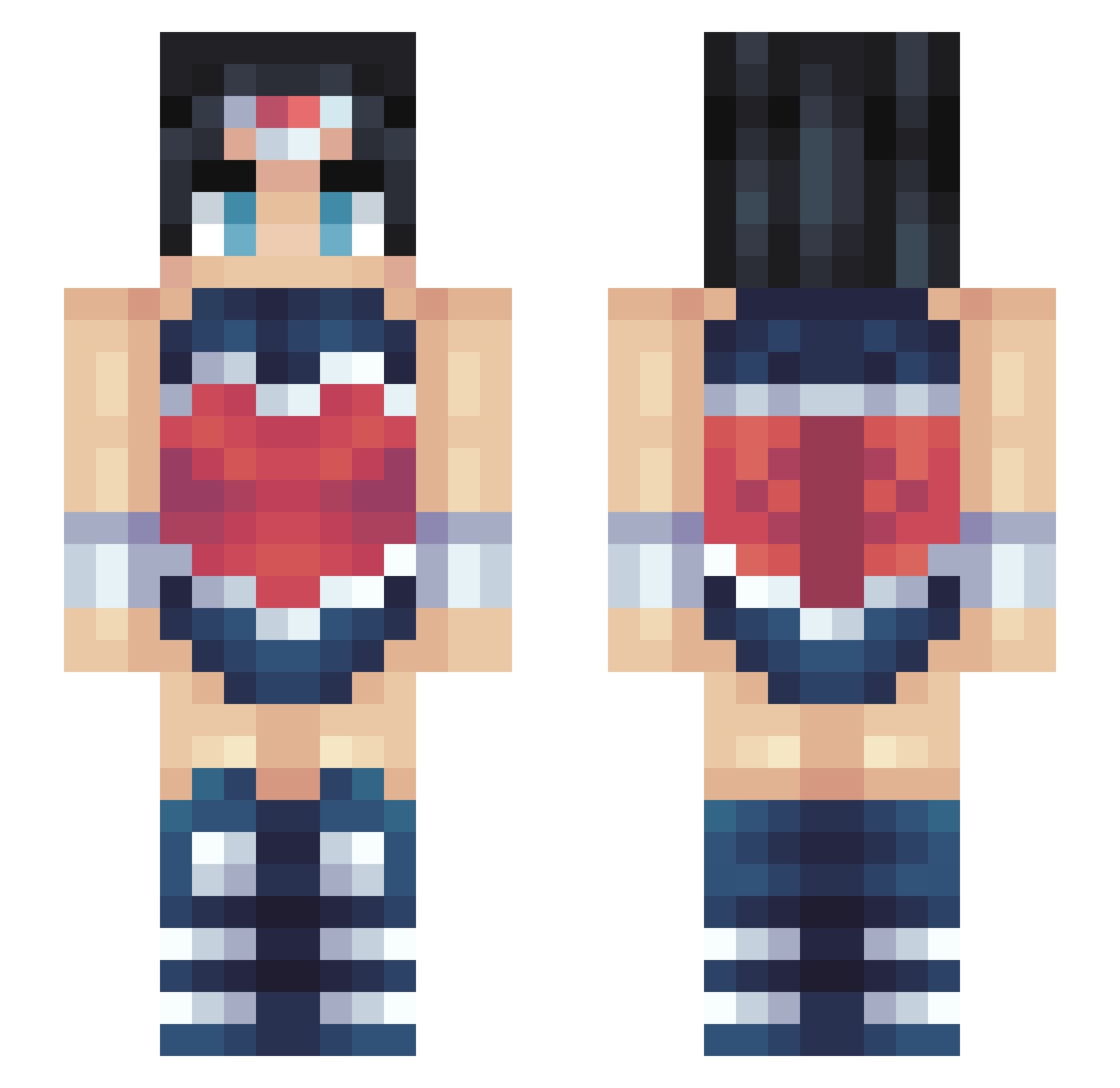 xX_MasquETN_Xx Minecraft skin, front and back view