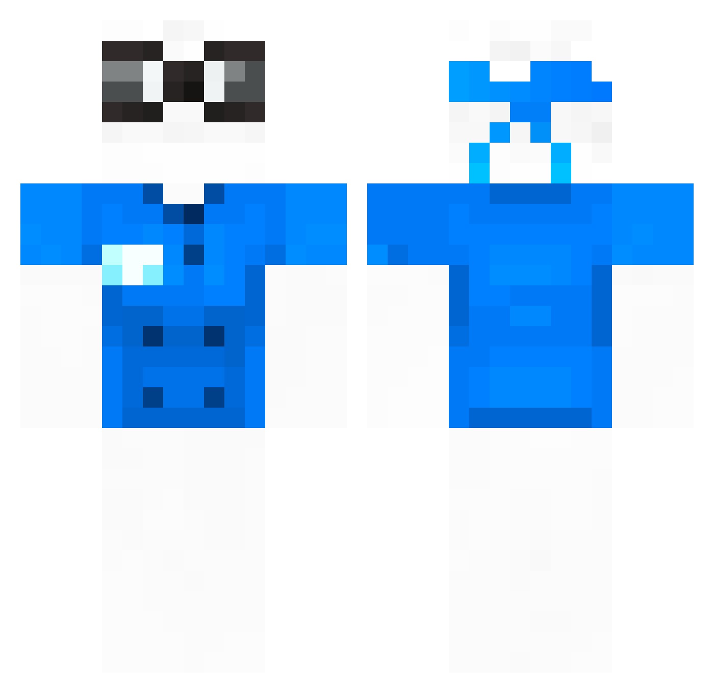 Chestnout Minecraft skin, front and back view