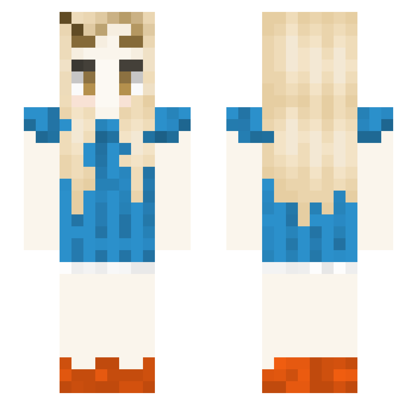 xxgracie24 Minecraft skin, front and back view