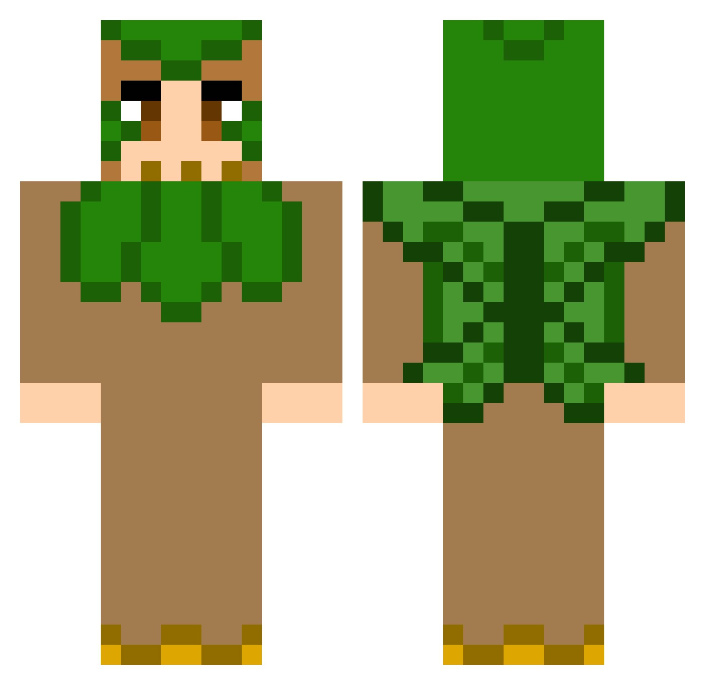 LetMeSleep_ Minecraft skin, front and back view