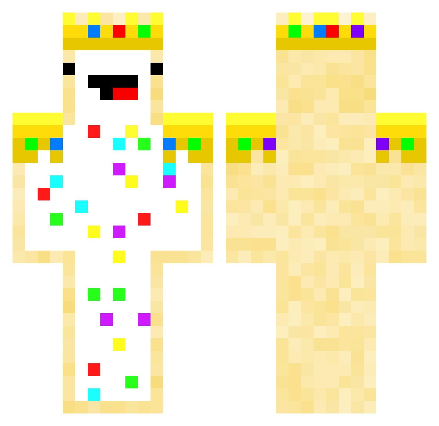 Zesty412 Minecraft skin, front and back view