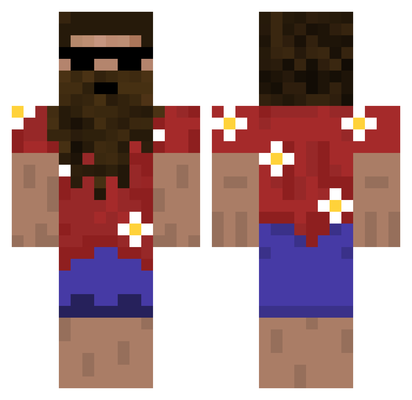 KillJoyJR Minecraft skin, front and back view